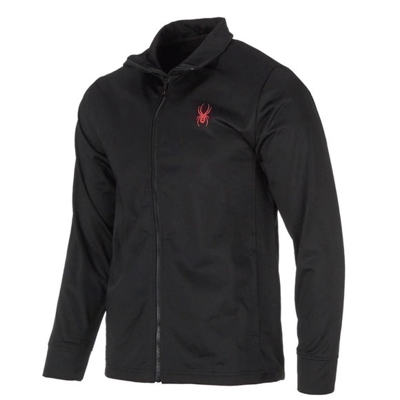 Spyder Full Zip Jacket Men’s L Black - Picture 1 of 9